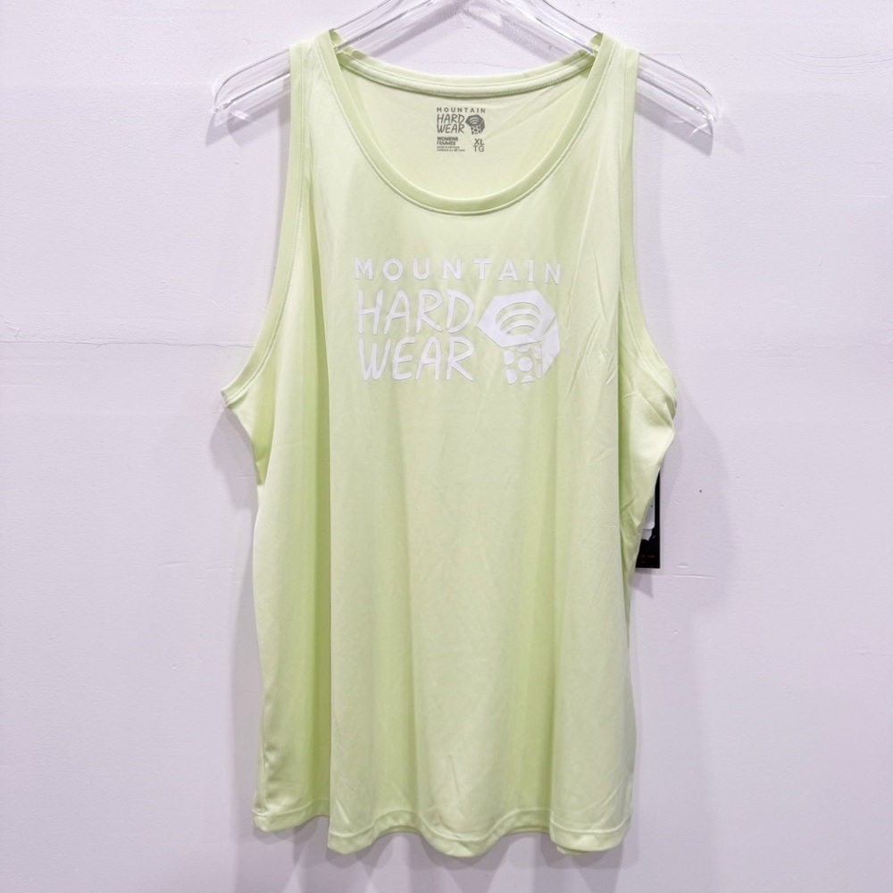 Mountain Hardwear Wicked Tech Tank Top Green Yellow XL Flowy Casual